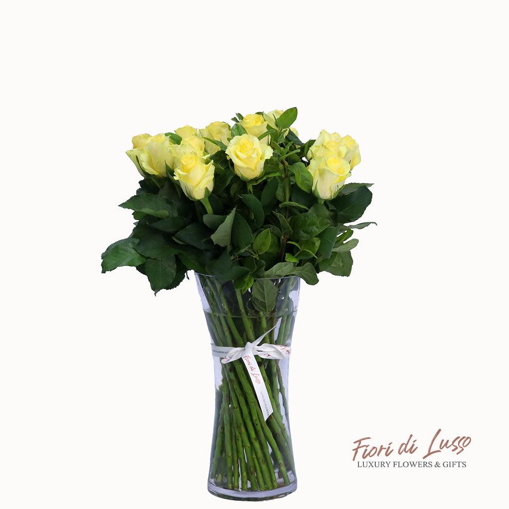 Yellow Rose Vase Arrangements