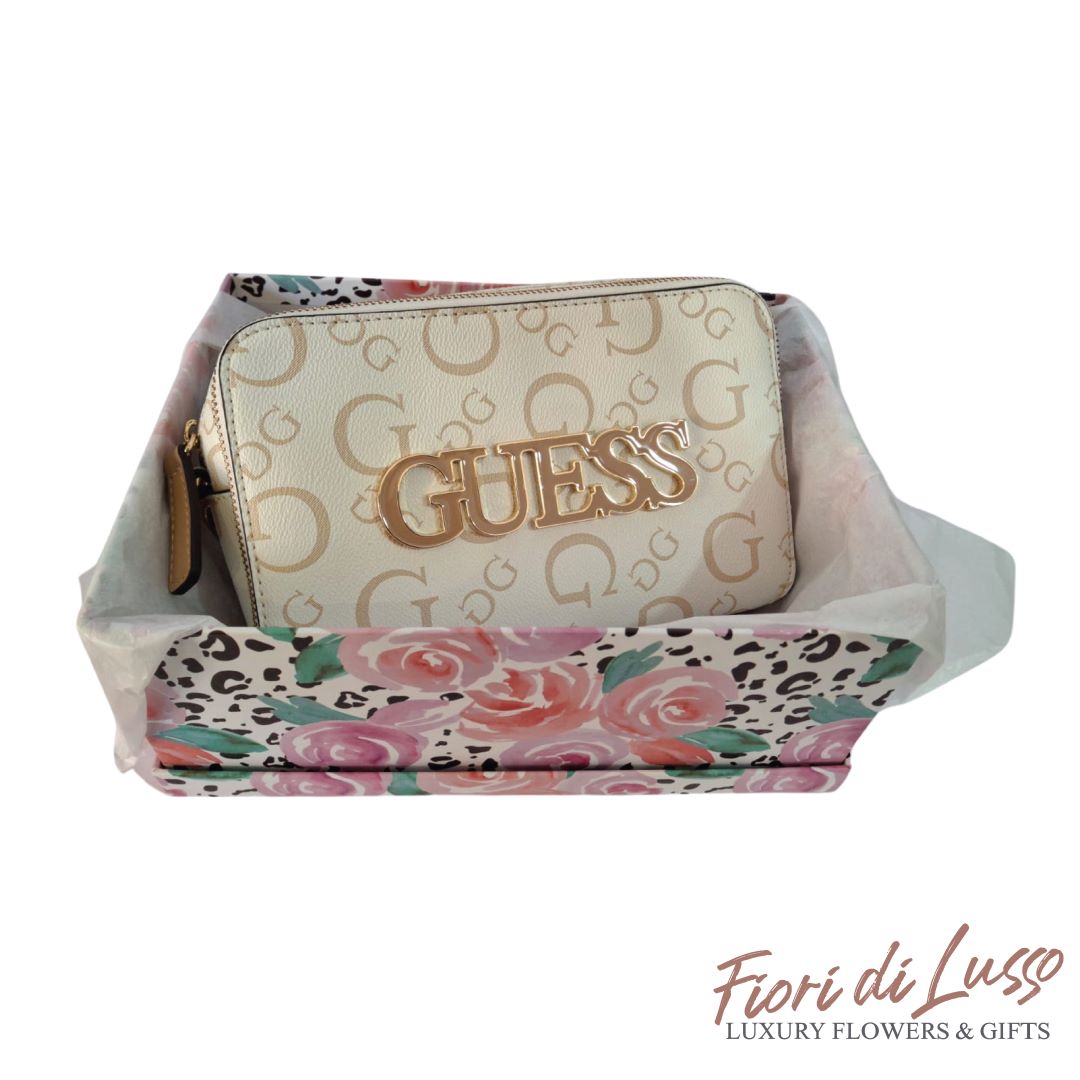 Cream and Gold Guess Purse