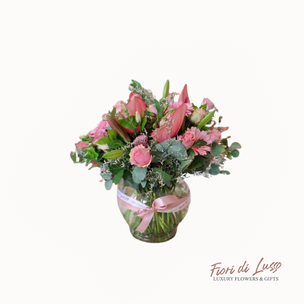 Pink Mixed Vase Arrangement 2