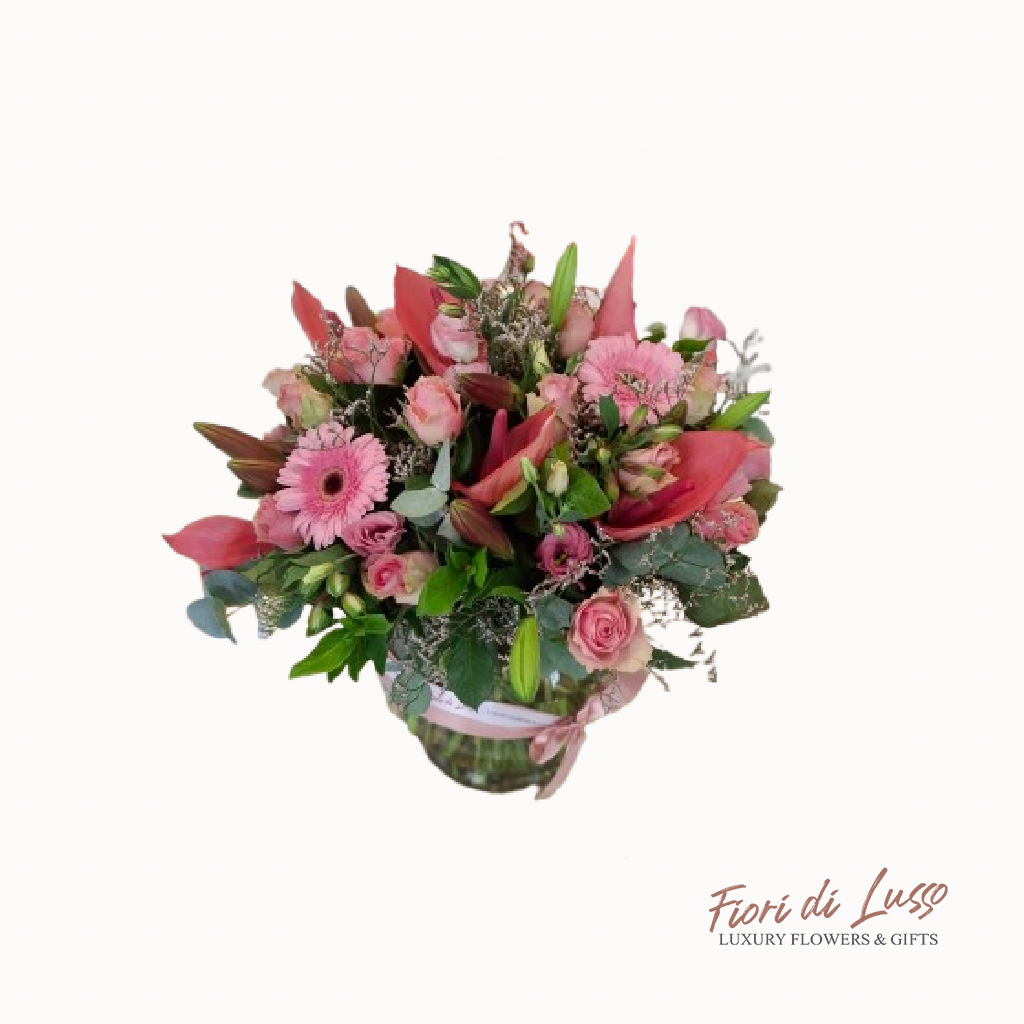 Pink Mixed Vase Arrangement 3