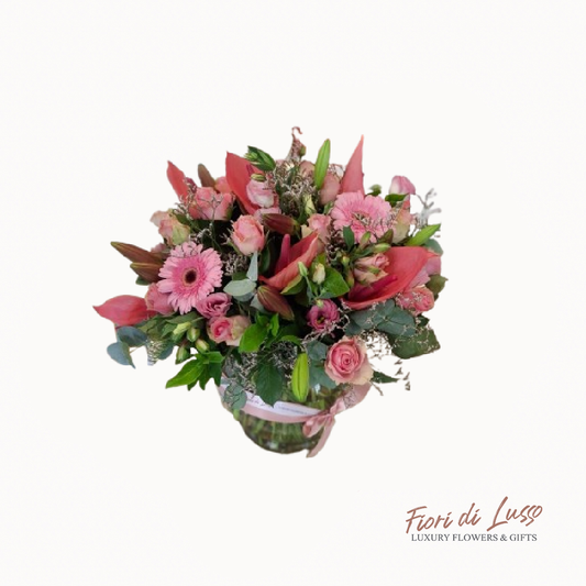 Pink Mixed Vase Arrangement 3