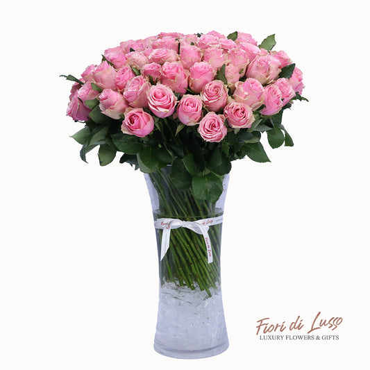 Pink Rose Vase Arrangements