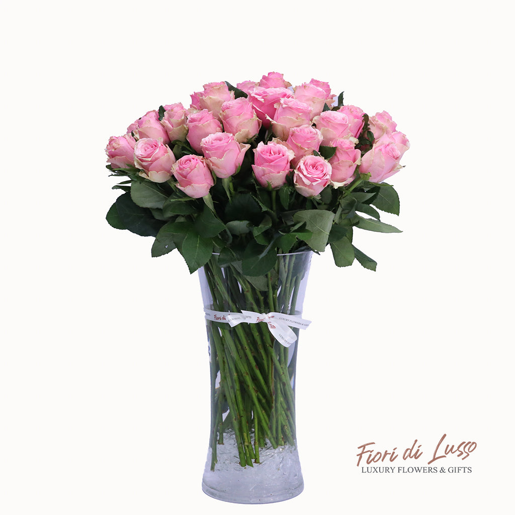 Pink Rose Vase Arrangements