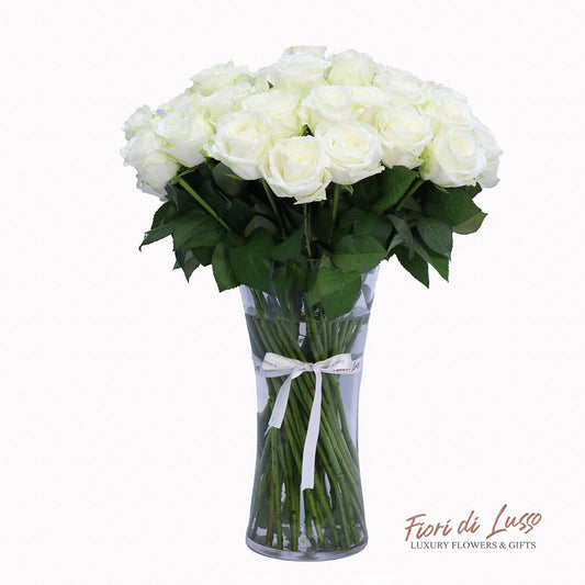 White Rose Vase Arrangements