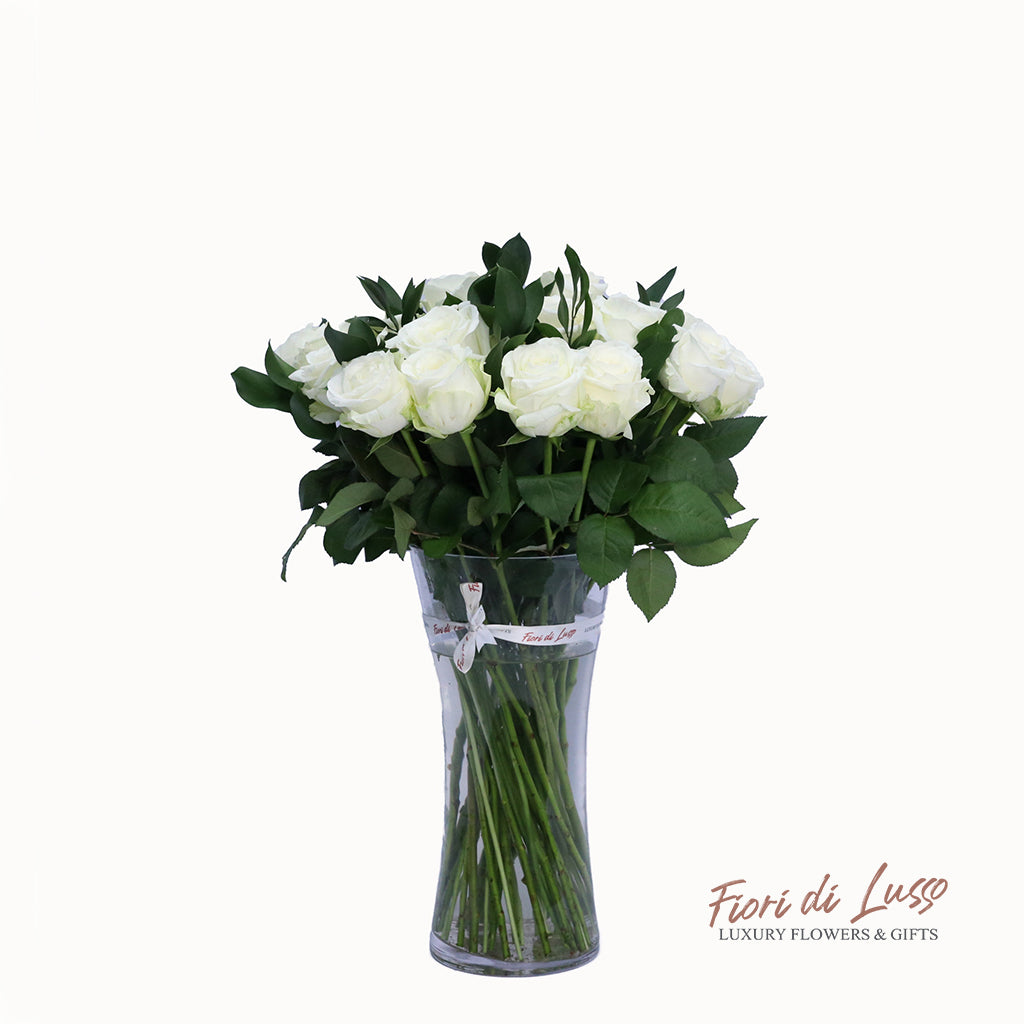 White Rose Vase Arrangements