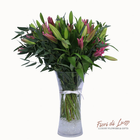 Stargazer Lilies Vase Arrangements