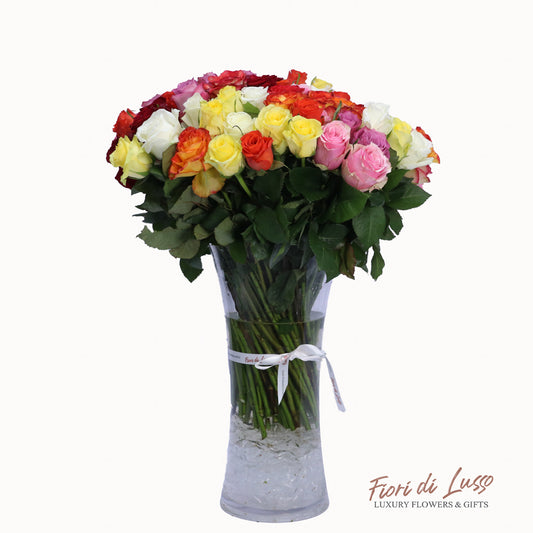 Mixed Roses Vase Arrangements