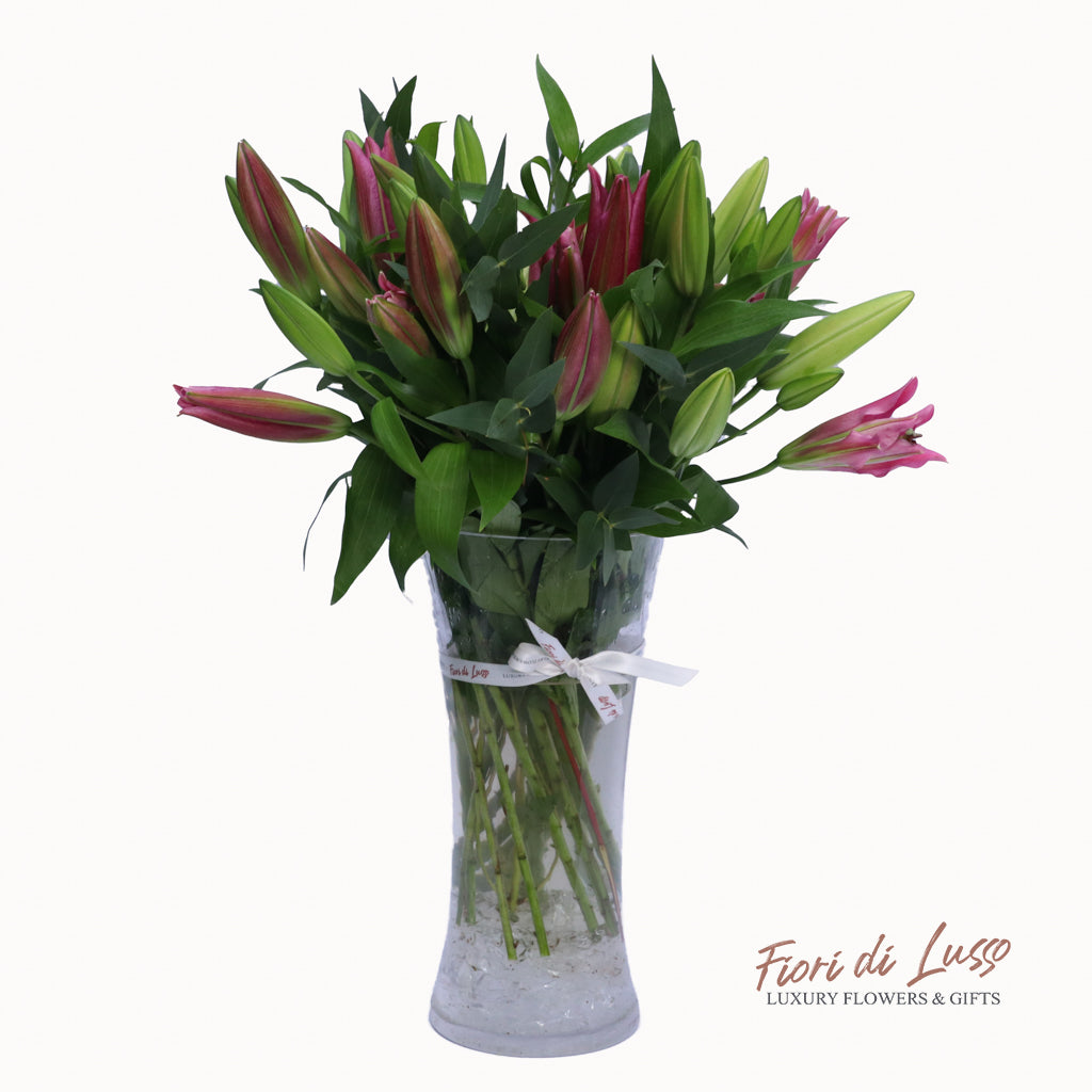 Stargazer Lilies Vase Arrangements