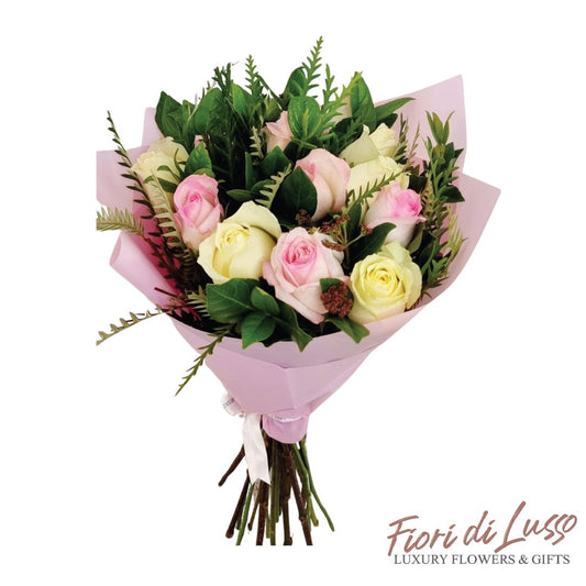 Pink and White Rose Bunches